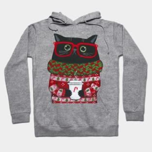 Christmas Coffee Cat Hoodie